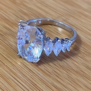 Sterling Lab Made Diamond ring